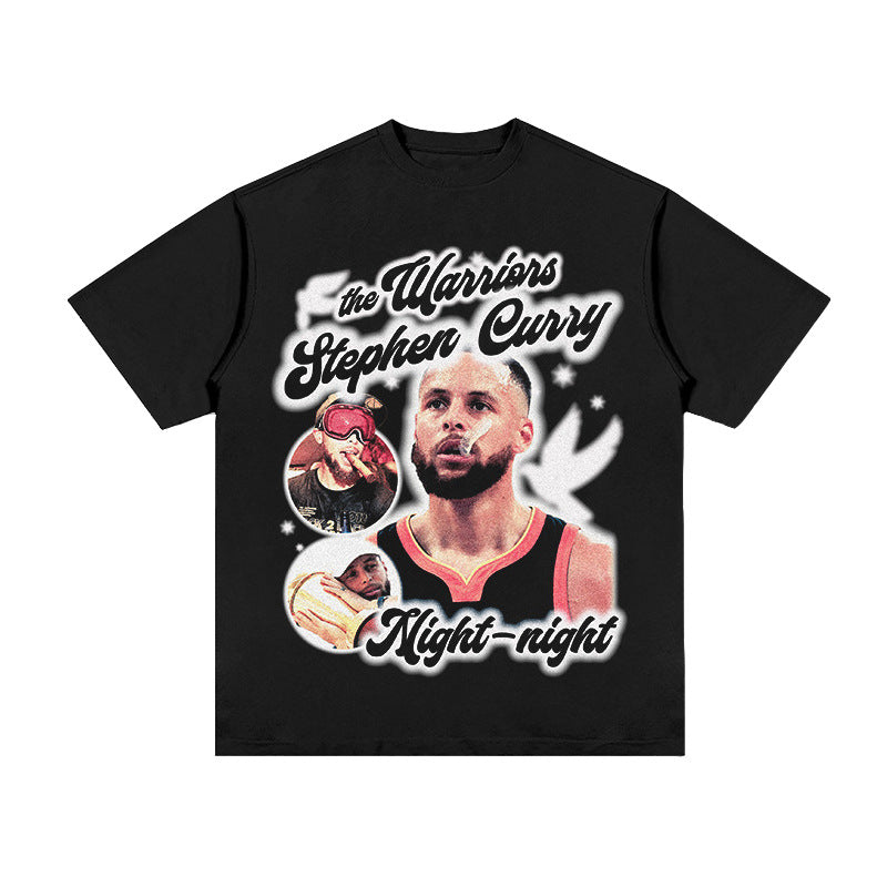 Vintage Print Basketball T-shirt