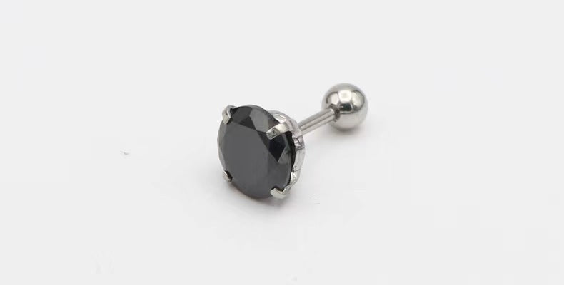 Geometric Zircon Stud Earrings
