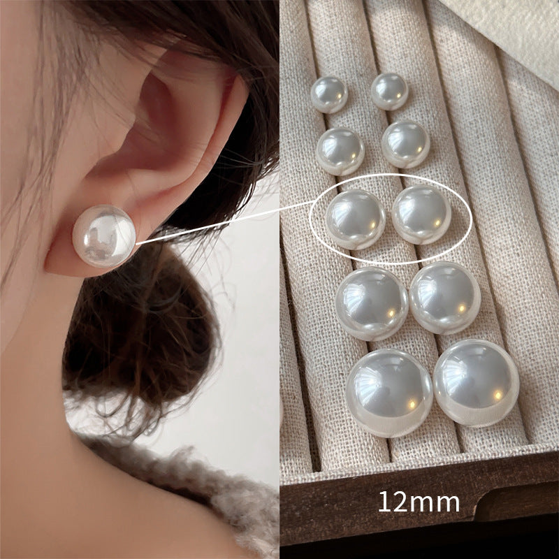 925 Silver Pearl Earrings with Steamed Bread Design