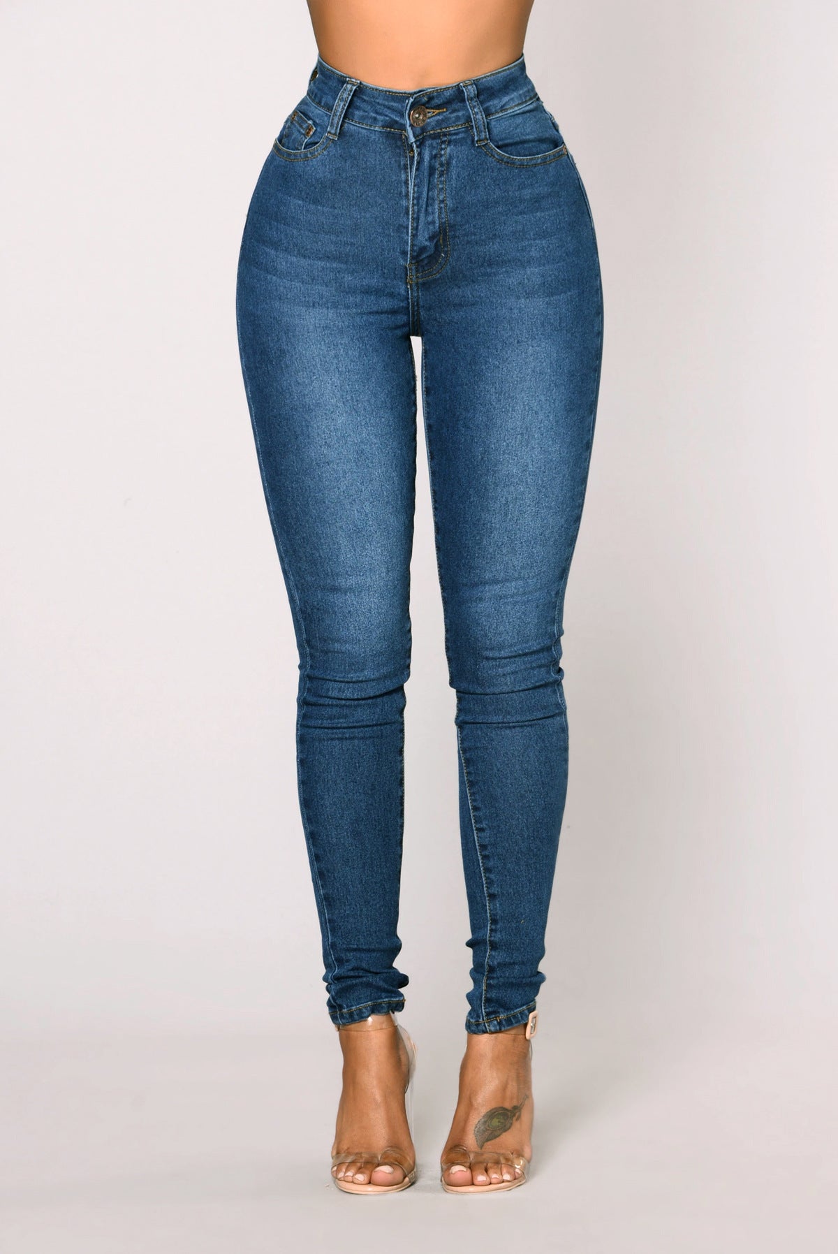 Womens High Waist Stretch Jeans