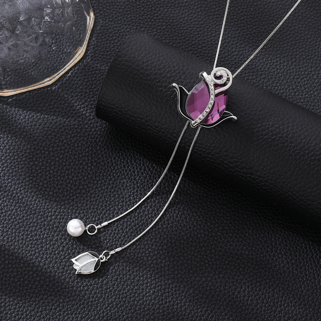 Minimalist Geometric Double Layer Necklace with Adjustable Chain
