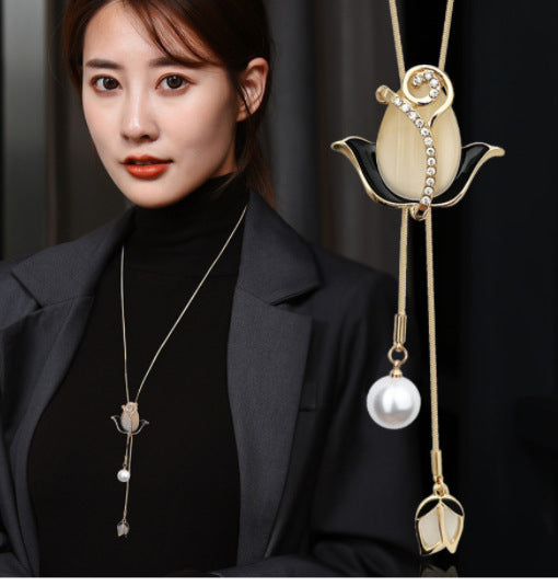 Minimalist Geometric Double Layer Necklace with Adjustable Chain