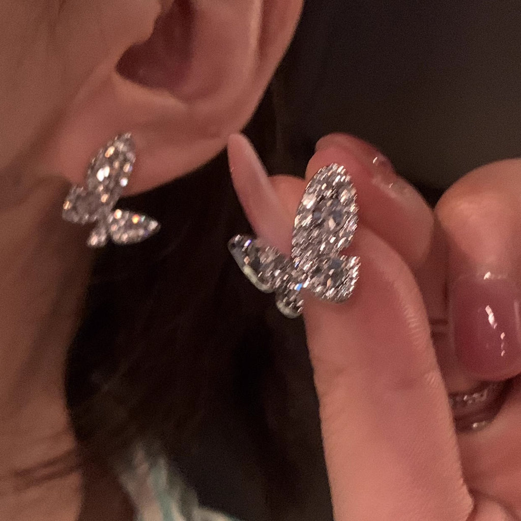 Pearl Butterfly Earrings for Women