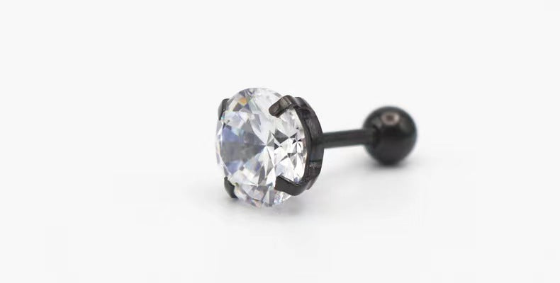 Geometric Zircon Stud Earrings