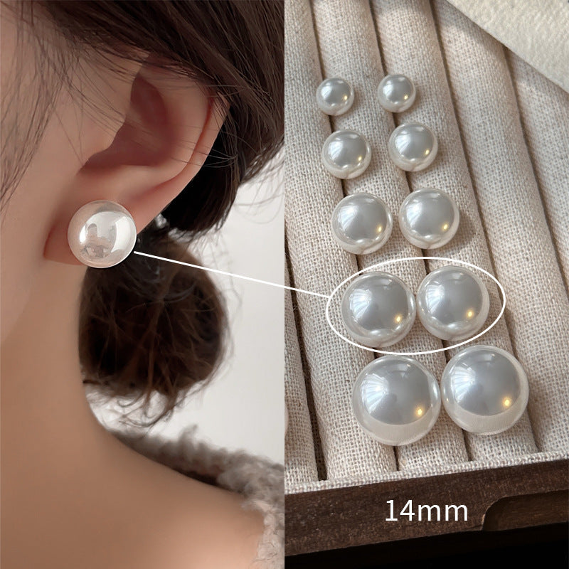 925 Silver Pearl Earrings with Steamed Bread Design