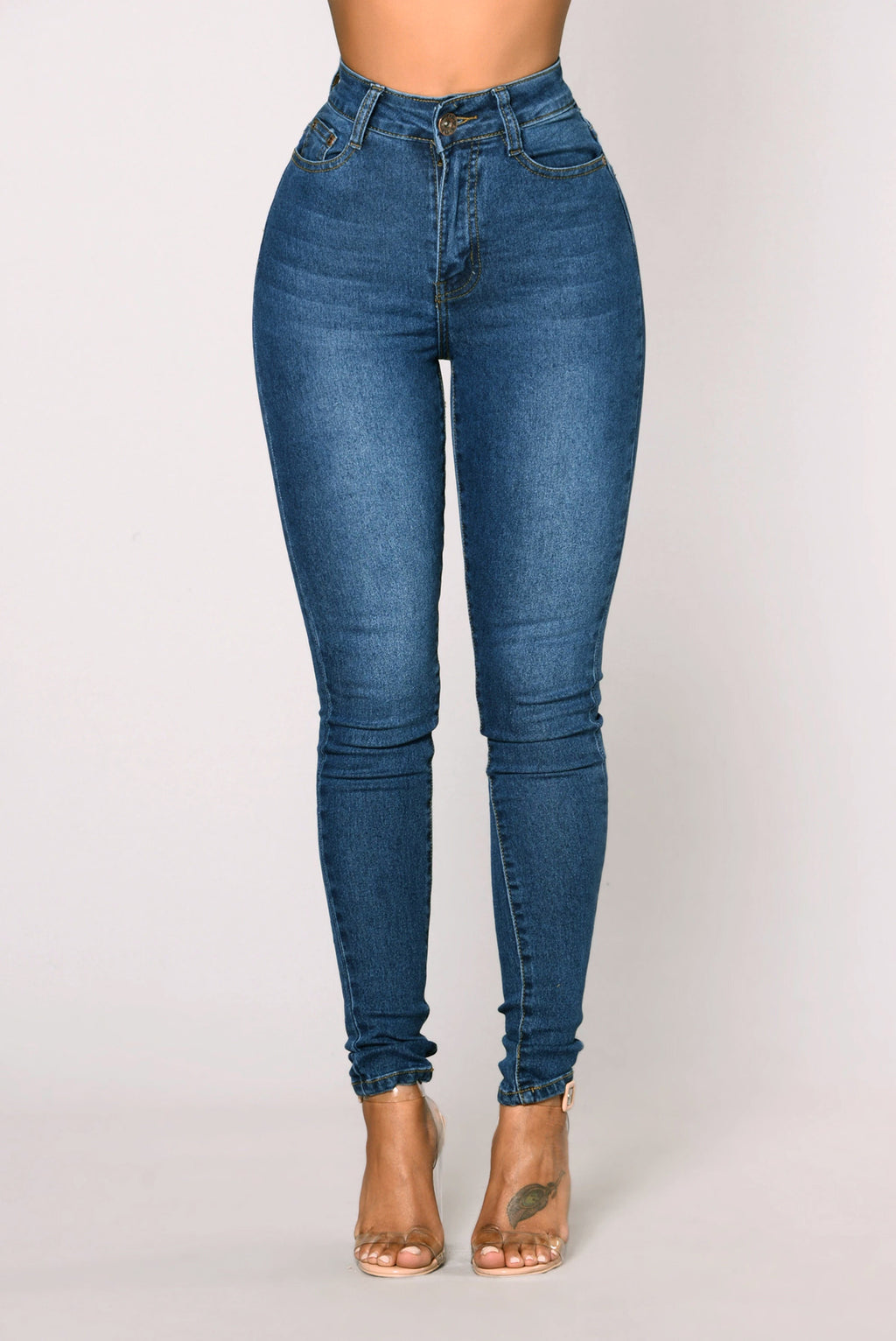 Womens High Waist Stretch Jeans