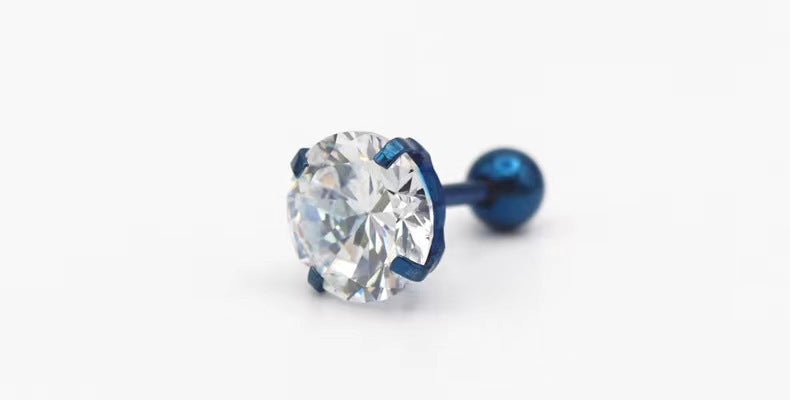 Geometric Zircon Stud Earrings