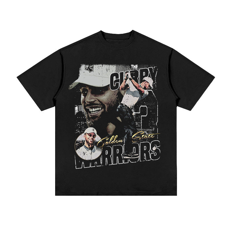 Vintage Print Basketball T-shirt