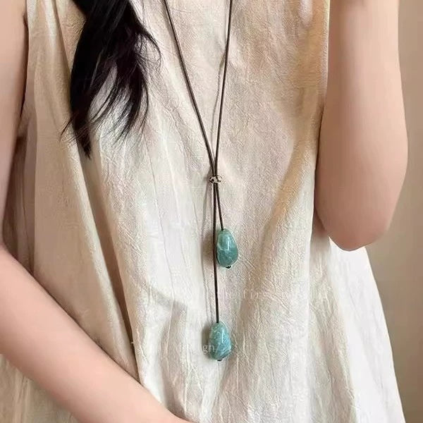 French Vintage Rose Pearl Necklace for Women