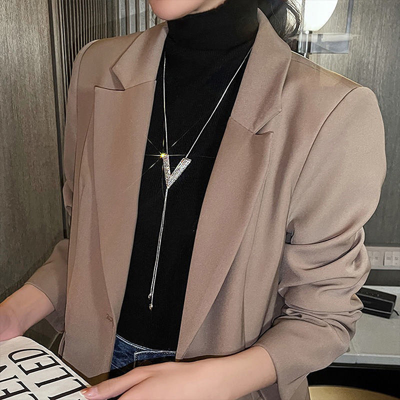 Minimalist Geometric Double Layer Necklace with Adjustable Chain