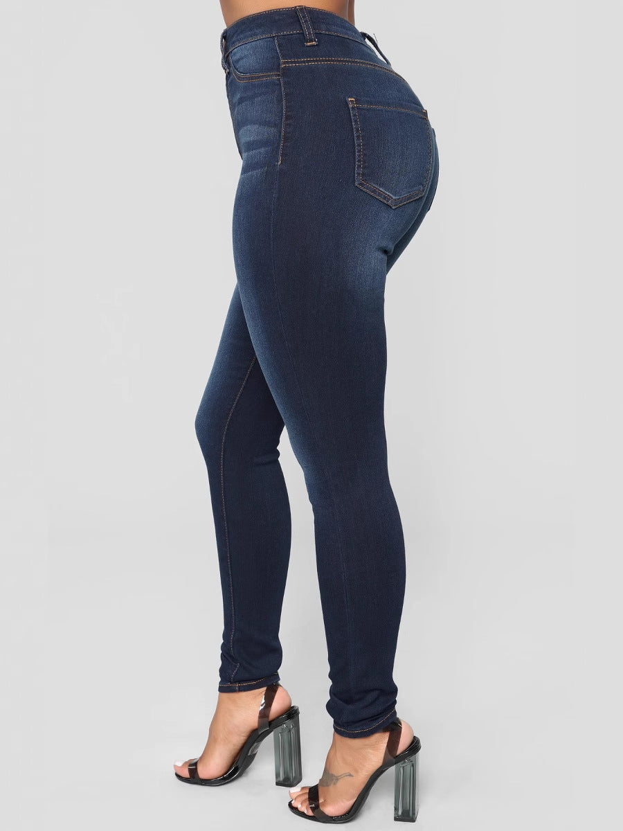 Womens High Waist Stretch Jeans