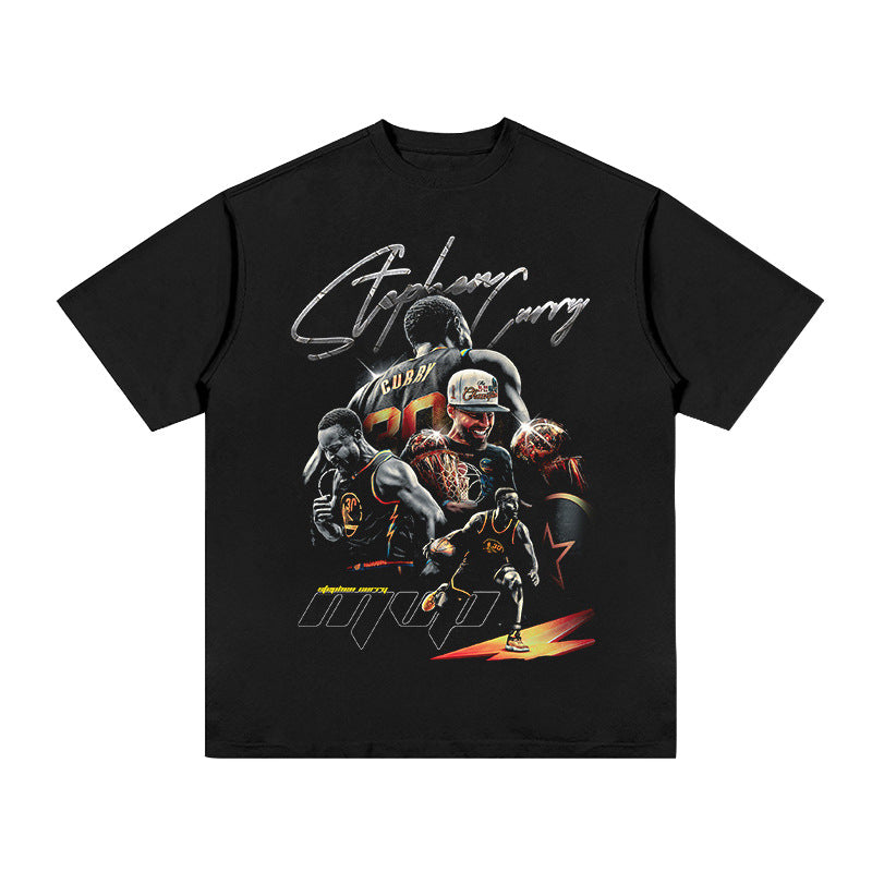 Vintage Print Basketball T-shirt