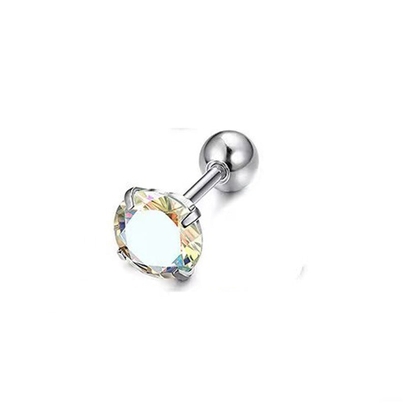 Geometric Zircon Stud Earrings