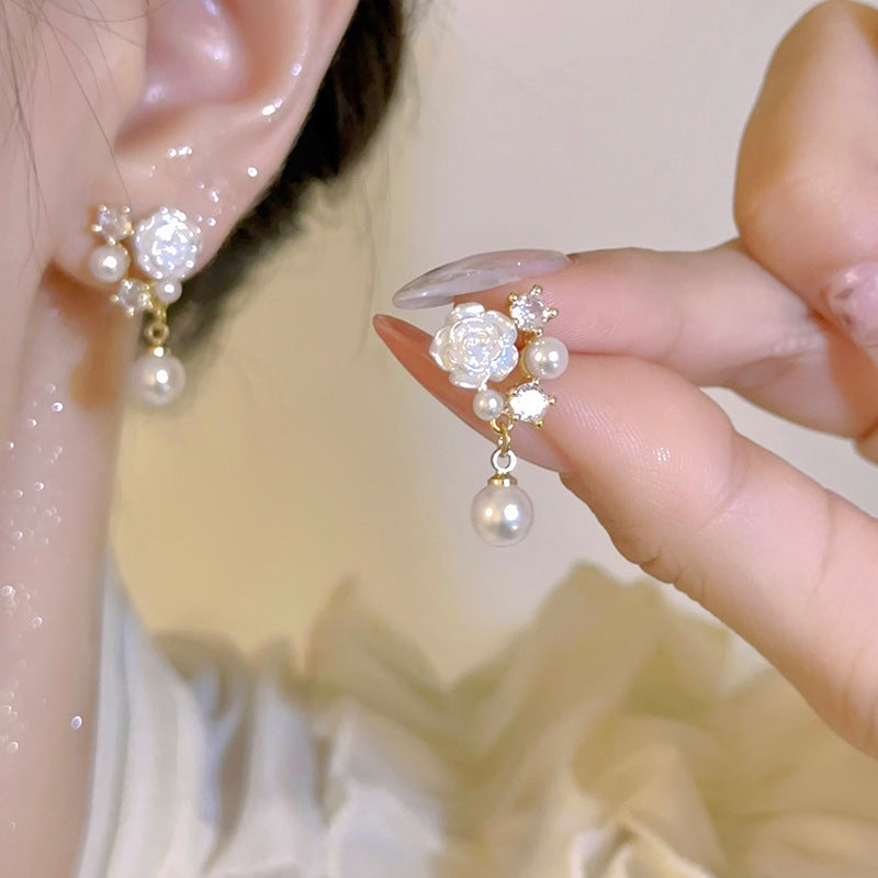 Pearl Butterfly Earrings for Women