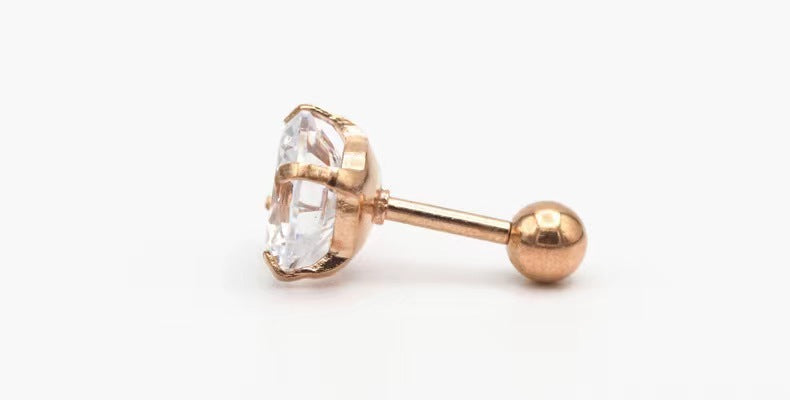 Geometric Zircon Stud Earrings