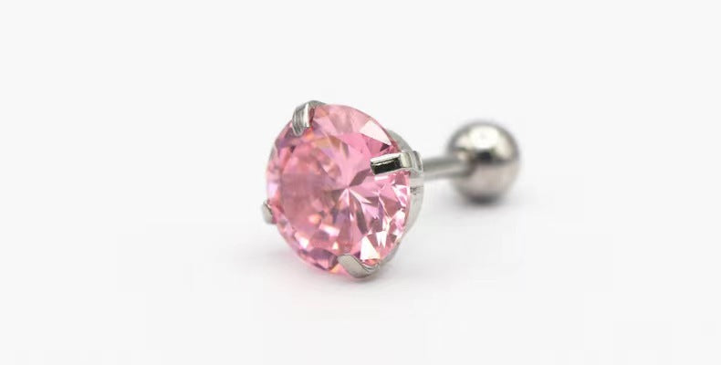 Geometric Zircon Stud Earrings