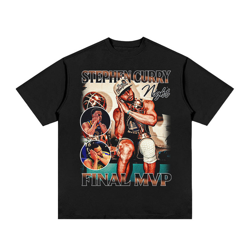 Vintage Print Basketball T-shirt