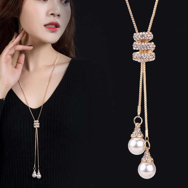 Minimalist Geometric Double Layer Necklace with Adjustable Chain