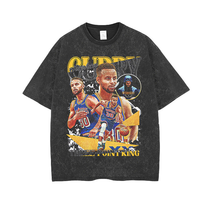 Vintage Print Basketball T-shirt