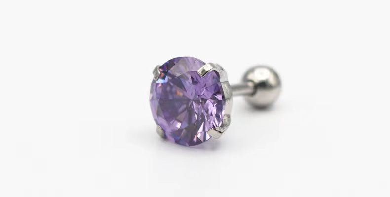 Geometric Zircon Stud Earrings