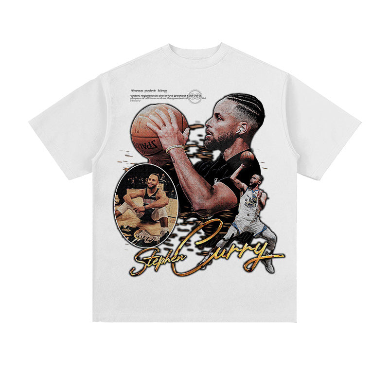 Vintage Print Basketball T-shirt