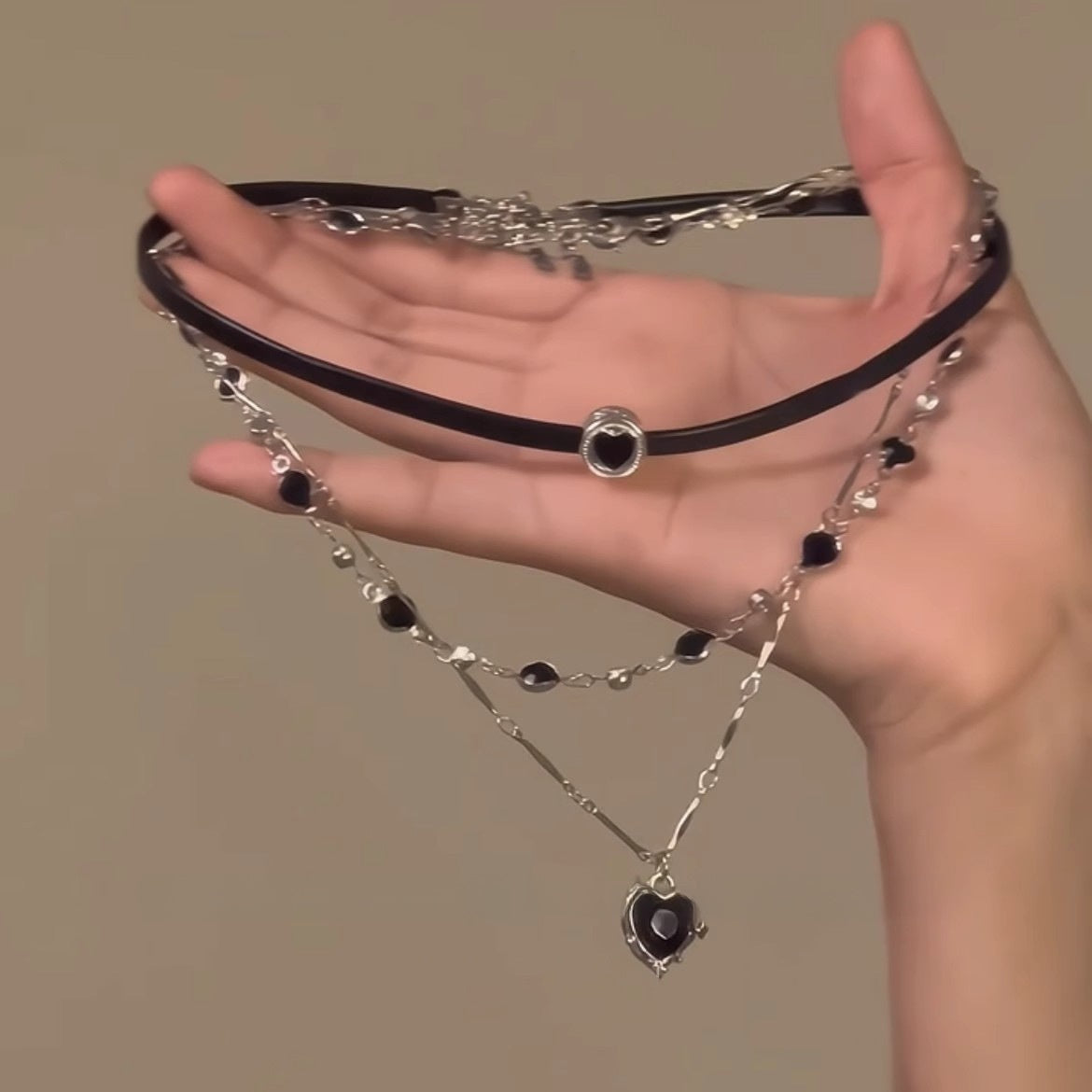 French Vintage Rose Pearl Necklace for Women