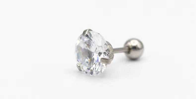 Geometric Zircon Stud Earrings