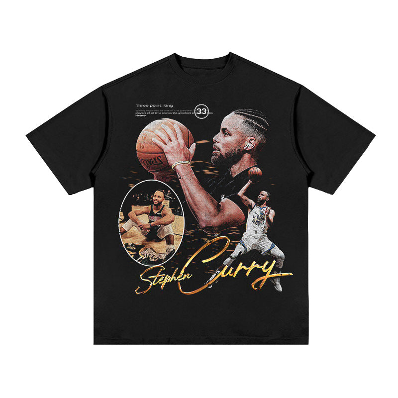 Vintage Print Basketball T-shirt