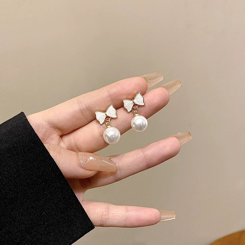 Pearl Butterfly Earrings for Women