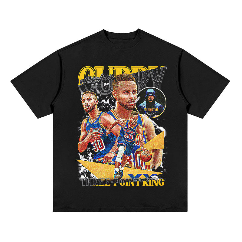 Vintage Print Basketball T-shirt