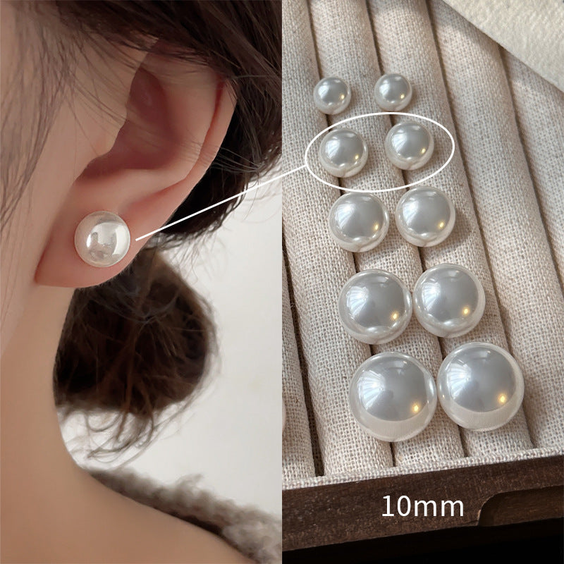 925 Silver Pearl Earrings with Steamed Bread Design