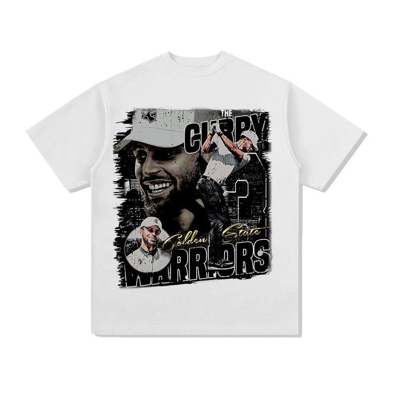 Vintage Print Basketball T-shirt