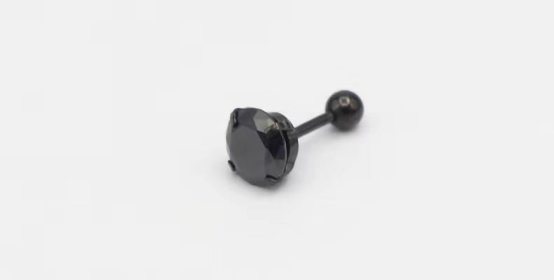 Geometric Zircon Stud Earrings