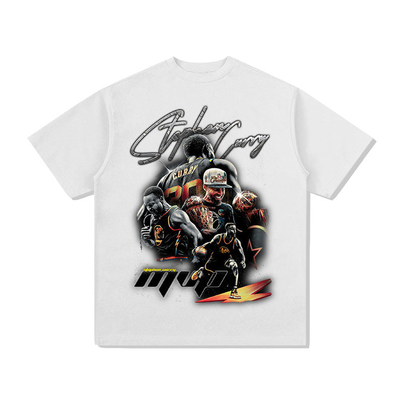 Vintage Print Basketball T-shirt