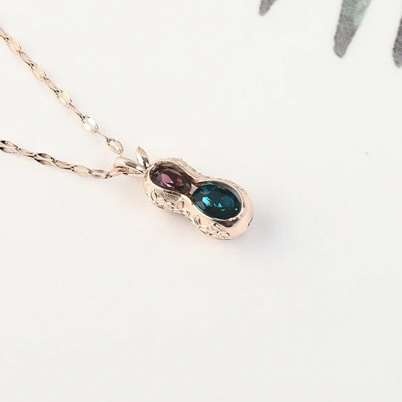 Velqar Peanut Pendant Necklace – Crystal